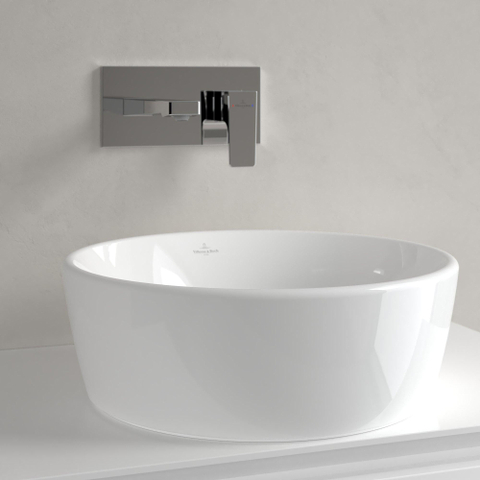 Villeroy & Boch Architectura opzetwastafel - 45x45cm - zonder kraangat - met overloop - White Alpine (glans wit) SW762317