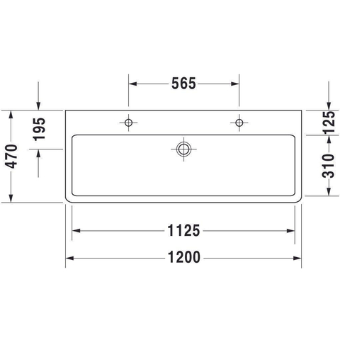 Duravit Vero Meubelwastafel - 120x47cm - met 1 kraangat - met overloop - wit 0293316