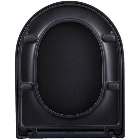 QeramiQ Dely Swirl Toiletset - 36.3x51.7cm - Geberit UP720 Duofix Sigma inbouwreservoir - 35mm zitting - bedieningsplaat beige - ronde knoppen - mat zwart SW1412313