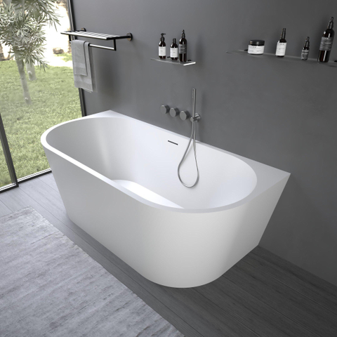 Ideavit Alexa baignoire semi-autoportante 170x80cm acrylique blanc mat SW411970