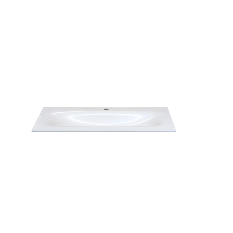 H&R Badmeubelen Picasso Keramische wastafel 101x46x1.2cm met 1 kraangat wit mat SW533040