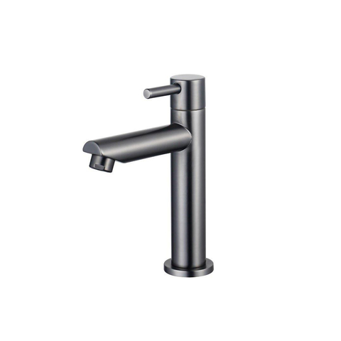 QeramiQ Fuente fonteinset – halfrond – 40x21.5x12 cm – keramiek beige – kraangat rechts – kraan gunmetal SW1232832