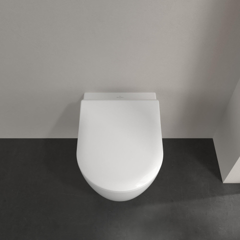 Villeroy & Boch Avento combi pack - met wandcloset - diepspoel DirectFlush - met slimseat closetzitting - 37x53cm - softclose - quickrelease - White Alpine (glans wit) SW59890