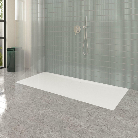 Villeroy & Boch Ecora douchebak - 180x80x3.5cm - afvoer lange zijde - white alpine (wit) SW1558950