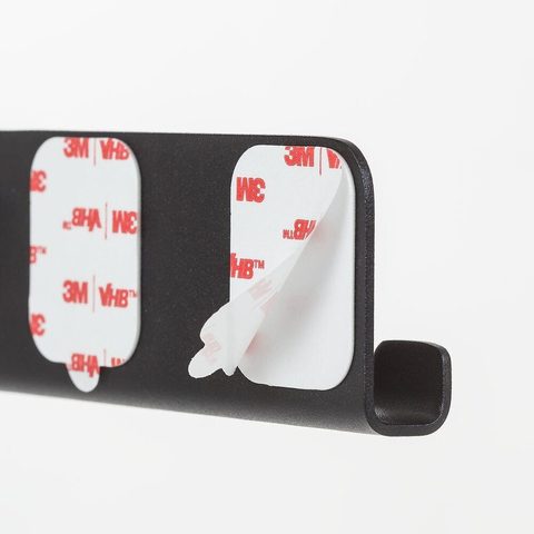 Tiger Colar Handdoekhaak - 4 haken - zelfklevend - zwart SW877184