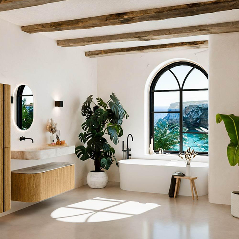 MONDIAZ THOR-DLUX 120cm meuble de salle de bains arrondi gauche + droite couleur Oak avec 1 tiroir et 2 portes. Vasque suspendue CLOUD Gauche sans trou de robinet couleur Frappe. SW1463065