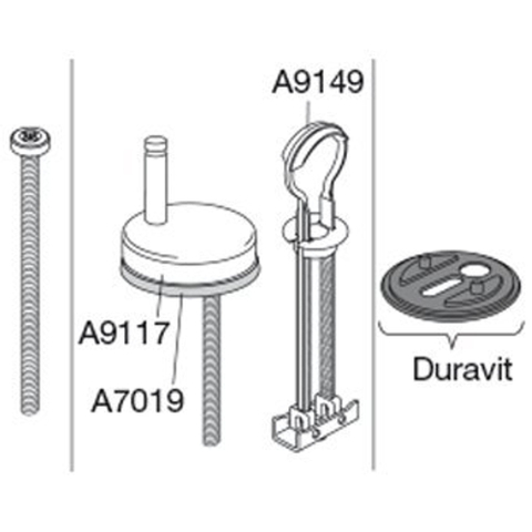 Pressalit uni jeu de charnières avec fixation basculante pour Delight et Calmo inox GA82118