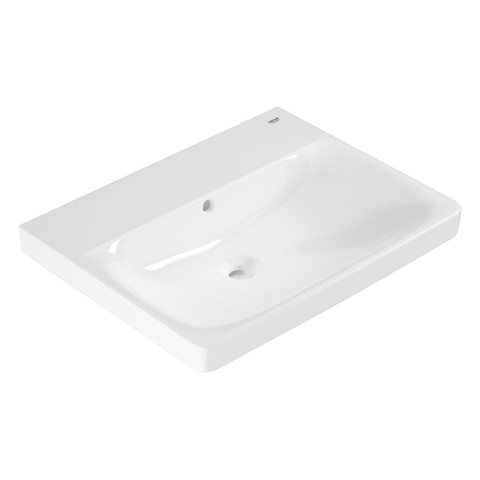 Grohe Euro Ceramic Wastafel - vrijhangend - 60x 47cm - zonder kraangat - met overloop - exclusief wandbevestiging - alpine wit SW1234863