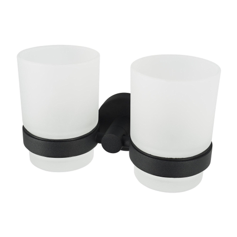 Haceka Kosmos Support Double de Verre - verre - noir mat SW654032