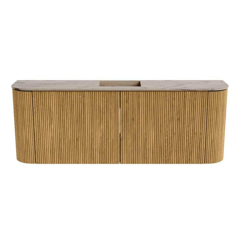 Mondiaz JOYA-DLUX 113.2cm toiletmeubel - ronding links en rechts kleur Oak - Wastafel FAYE positie Midden 1 kraangat kleur Arena. SW1423905