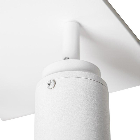 QAZQA Ducha badkamer plafondlamp - 23x23cm - 3 spots - IP44 - vierkant - mat wit TWEEDEKANS OUT14222