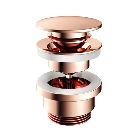 Hotbath Mate Clickplug - met schroef rond - rose goud (koper) SW74460