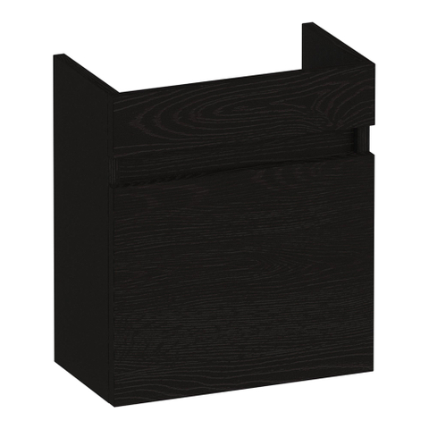 BRAUER Joy meuble sous-lavabo pour lave-mains - 40x45x22cm - 1 porte - sans poignée - ouverture à gauche - Timber Black SW1200932