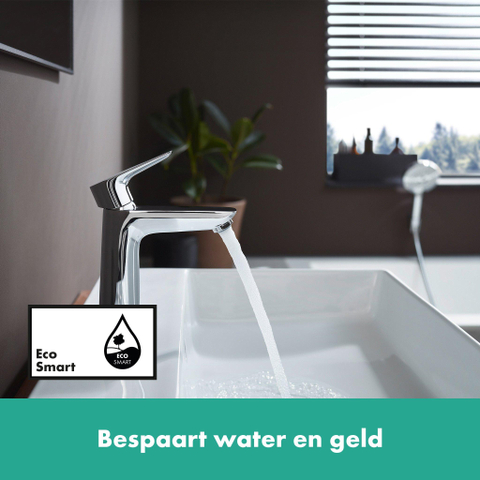 Hansgrohe Talis e 1 greeps wastafelkraan - 110 PopUp - trekwaste - hoogglans chroom SW28983
