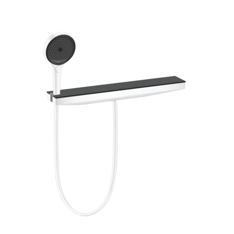 Hansgrohe RainFinity Fixfit Porter - 500 muuraansluiting - met planchet - met douchehouder links - 50.2x8.2cm - mat wit SW358902