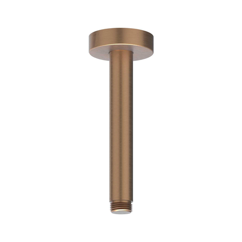 IVY Bond Ensemble de douche pluie - encastré - symmetry - inverseur d’arrêt 2 voies - bras de plafond 15cm - pomme de douche principale medium 25cm - barre de douche avec sortie - flexible de douche 150cm - douchette satin spray - Cuivre brossé mat PVD SW1033437