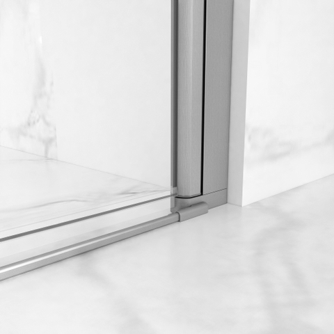 Fortifura Galeria Cabine de douche - 90x100x200 - Profil - verre de sécurité - anticalcaire - Inox brossé PVD (inox) SW1225221
