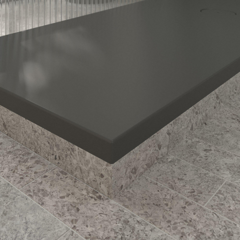 Villeroy & Boch Ecora douchebak - 170x80x4.5cm - afvoer korte zijde - anthracite (antraciet) SW1558963
