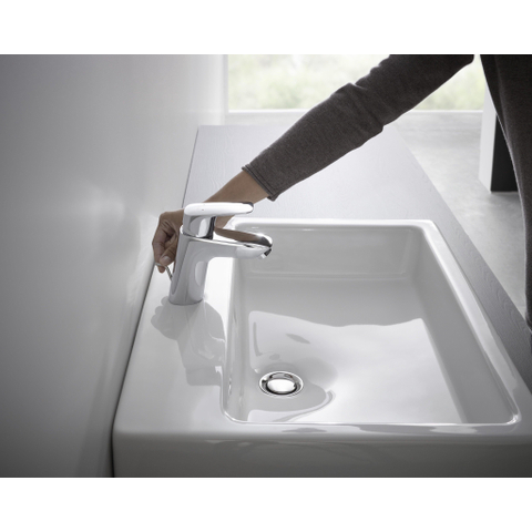 Hansgrohe Logis 1 greeps wastafelkraan - 70 LowFlow - met trekwaste - hoogglans chroom GA42178