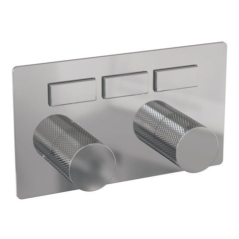 BRAUER Chrome Carving - 3 fonctions - mitigeur thermostatique encastré - boutons-poussoirs - éléments encastrés/apparents - chrome SW925496