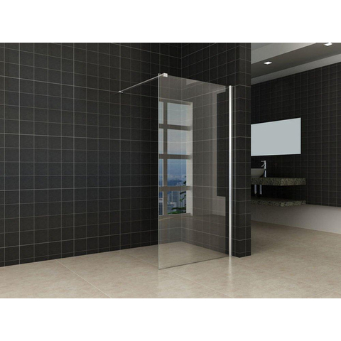 Wiesbaden Comfort Inloopdouche - 90x200cm - 10mm - nano helder glas - chroom SW10410