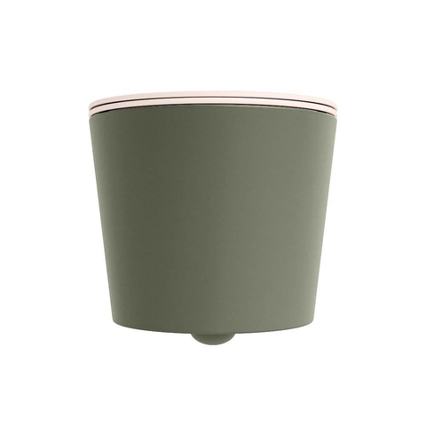Mondiaz LAVIE hangtoilet – spoelrandloos – 36 x 53 cm – met softclose zitting – Army (groen), zitting Rosee (roze) SW1208683