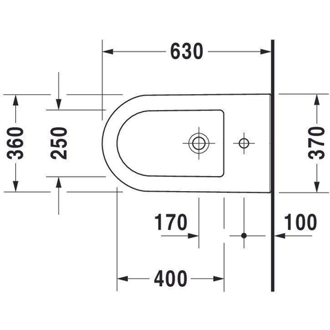 Duravit Darling New Staand bidet - inclusief bevestiging - 63x36cm - glans wit SW54072