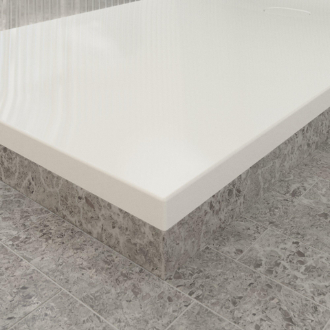 Villeroy & Boch Ecora douchebak - 180x100x4.5cm - afvoer korte zijde - white alpine (wit) SW1558918