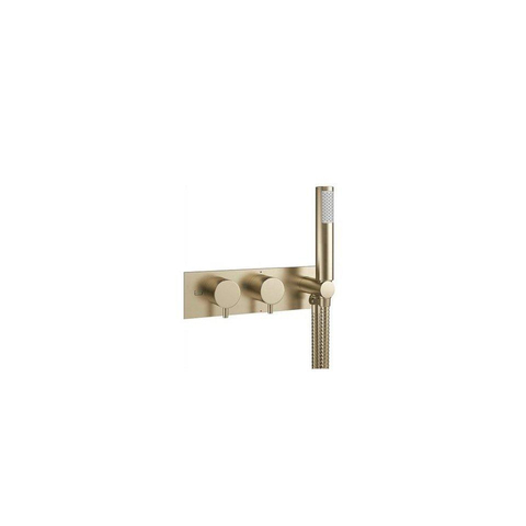Crosswater MPRO 2 Doucheset - 8.1x26.2x6.7cm - 2 functies - handdouche - doucheslang - geborsteld messing SW385375
