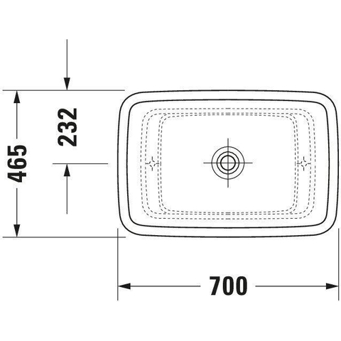 Duravit PuraVida Opbouwwastafel - met bevestiging en afvoer - inclusief keramische afdekkap - 70x42cm - glans wit 0293121