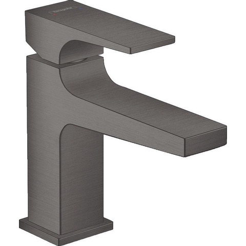 Hansgrohe Metropol Toiletkraan - 100 met push open waste - met voorsprong vaste uitloop 12.7cm - geborsteld zwart chroom SW297551