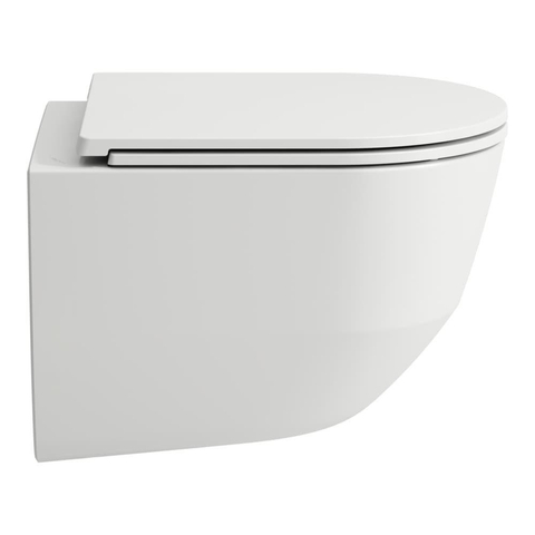 Laufen Pro hangtoilet – compact – Rimless – diepte 36 x 49 cm – met softclose Slimseat zitting – glans wit SW97462