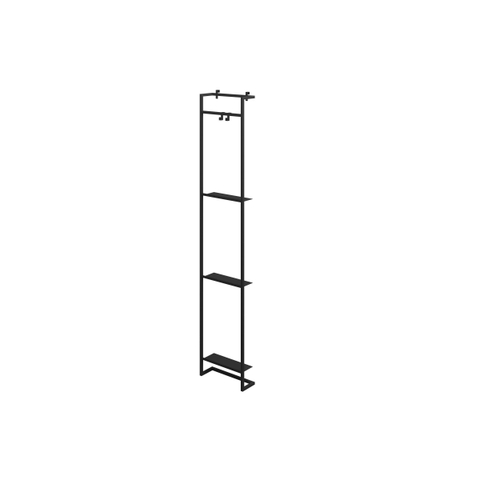 Proline Kastframe - 35x11.5x169cm - 2 handdoekhaakjes - mat zwart SW350613