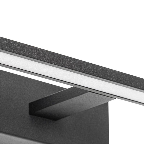 QAZQA Jerre Applique murale - 62x13,5x5,5cm - LED incluse - IP44 - noir mat SW1187230