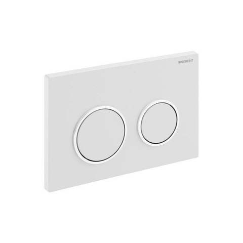 Geberit Kappa21 bedieningsplaat front planchetbediening - voor reservoir UP200 - wit glans chroom 0700221
