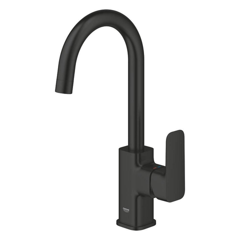 GROHE Cubeo wastafelkraan - l-size - met waste - mat zwart SW1477519