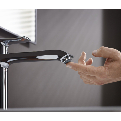 Hansgrohe Metris 1 greeps wastafelkraan - 260 met trekwaste - hoogglans chroom 0450908