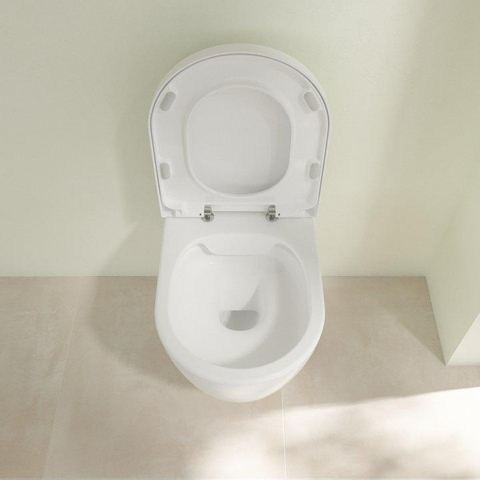Villeroy & Boch Avento pack wandcloset directflush - diepspoel - met inbouwreservoir bedieningsplaat glans CeramicPlus - Stone White (mat wit) SW956269