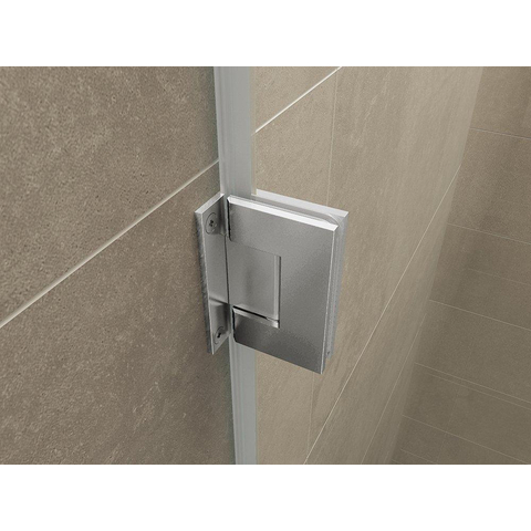 Wiesbaden Less Ensemble charnières et poignée pour porte niche sans profil acier brossé SW545068