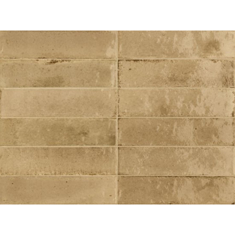 SAMPLE Ceralto Pavero Urban Wandtegel 6x24cm 10mm porcellanato Beige SW914240