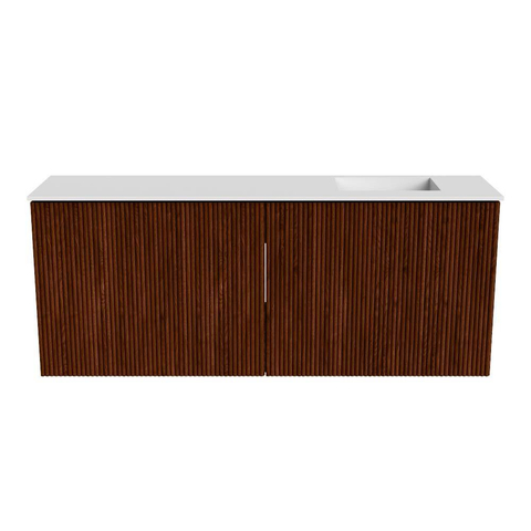 Mondiaz JOYA 100cm meuble de salle de bains - couleur Ruby - Vasque FAYE position Droite 1 trou de robinet couleur Talc. SW1421746