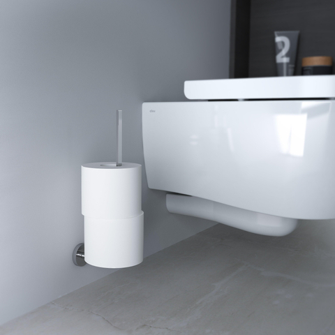 Clou Flat Porte-papier toilette réserve pour 3 pièces 4.8x30.9x10.6cm chrome SW9749