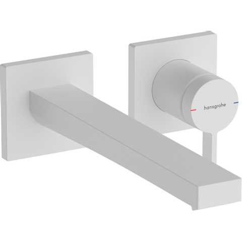Hansgrohe Tecturis E 1 greeps wastafelkraan - inbouw wanduitvoering - met uitloop 22 - 5 cm - mat wit SW918826