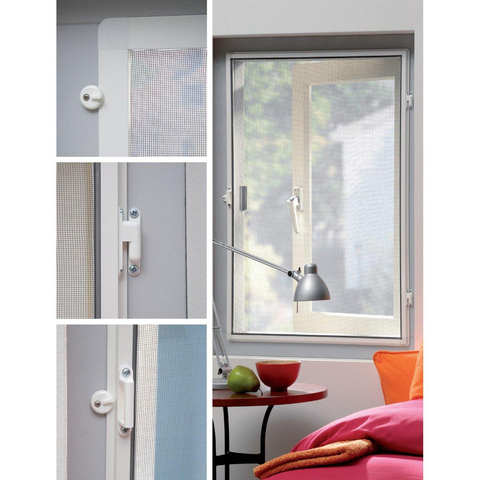 Screenlite ensemble de cadre de moustiquaire 80x100x2cm aluminium blanc SW450738
