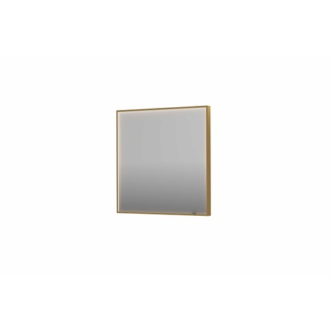 INK SP19 miroir – rectangle – 80 x 80 cm – LED directe tout autour – Or brossé SW956007