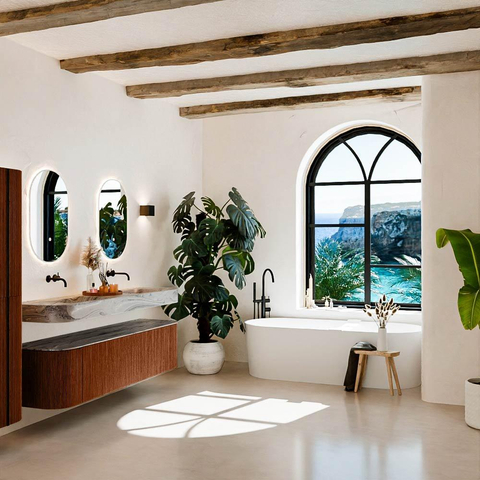 MONDIAZ THOR-DLUX 180cm meuble de salle de bains arrondi gauche + droite couleur Ruby avec 2 tiroirs et 2 portes. Vasque suspendue CLOUD Double sans trou de robinet couleur Sombra. SW1466338