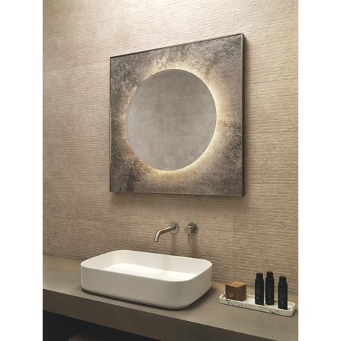 ÉCHANTILLON Terravito Elzino carreau mural et de sol - 80x80cm - rectifié - Aspect pierre naturelle - Ardoise mat (brun) SW1221612