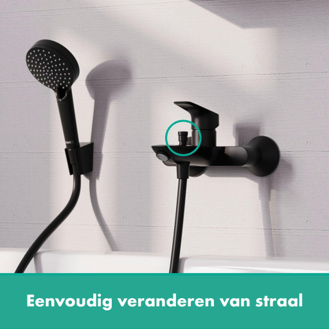Hansgrohe Logis Eengreeps badmengkraan - opbouw - mat zwart SW918268