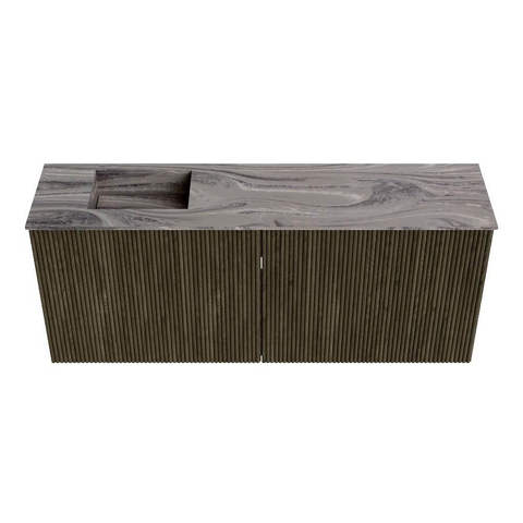 Mondiaz JOYA-DLUX 100cm toiletmeubel - kleur Shadow - Wastafel FAYE positie Links Zonder kraangat kleur Sombra. SW1425203