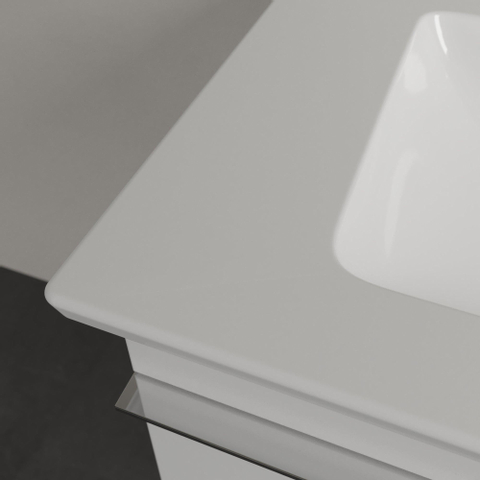 Villeroy & Boch venticello wastafel - 130x50cm - 2 kraangaten overloop ceramic plus - White Alpine (glans wit) 1025101